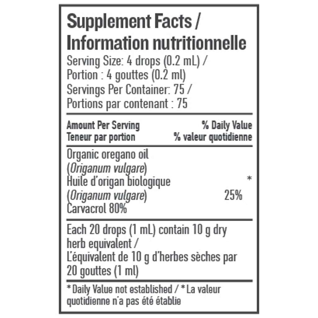 Oregano Oil Regular Strength 1 to 3