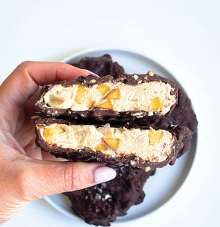 Bouchées de yaourt glacé à la pêche