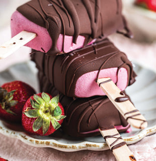 Barres de crème glacée à la fraise