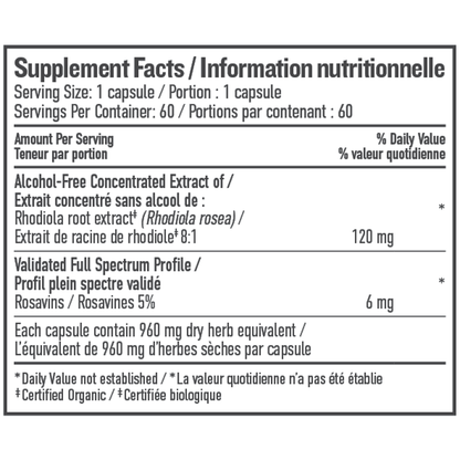 Capsules liquides de Rhodiola