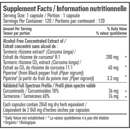 Capsules liquides de curcuma
