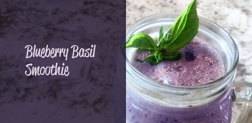 Brainy breakfast shake – Blueberry Basil Smoothie