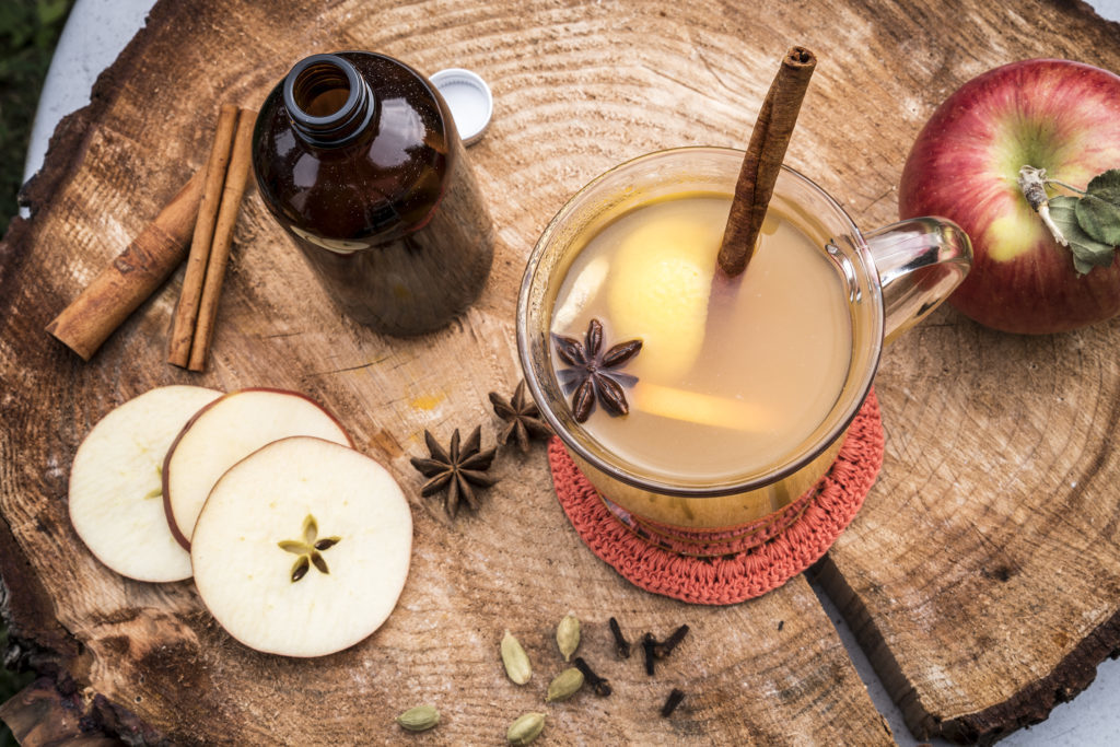 Healthy Alternatives to Coffee - apple cider with turmeric ginger