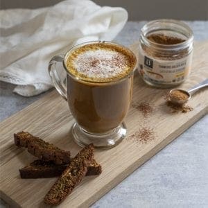Chocolate Turmeric Almond Cappuccino