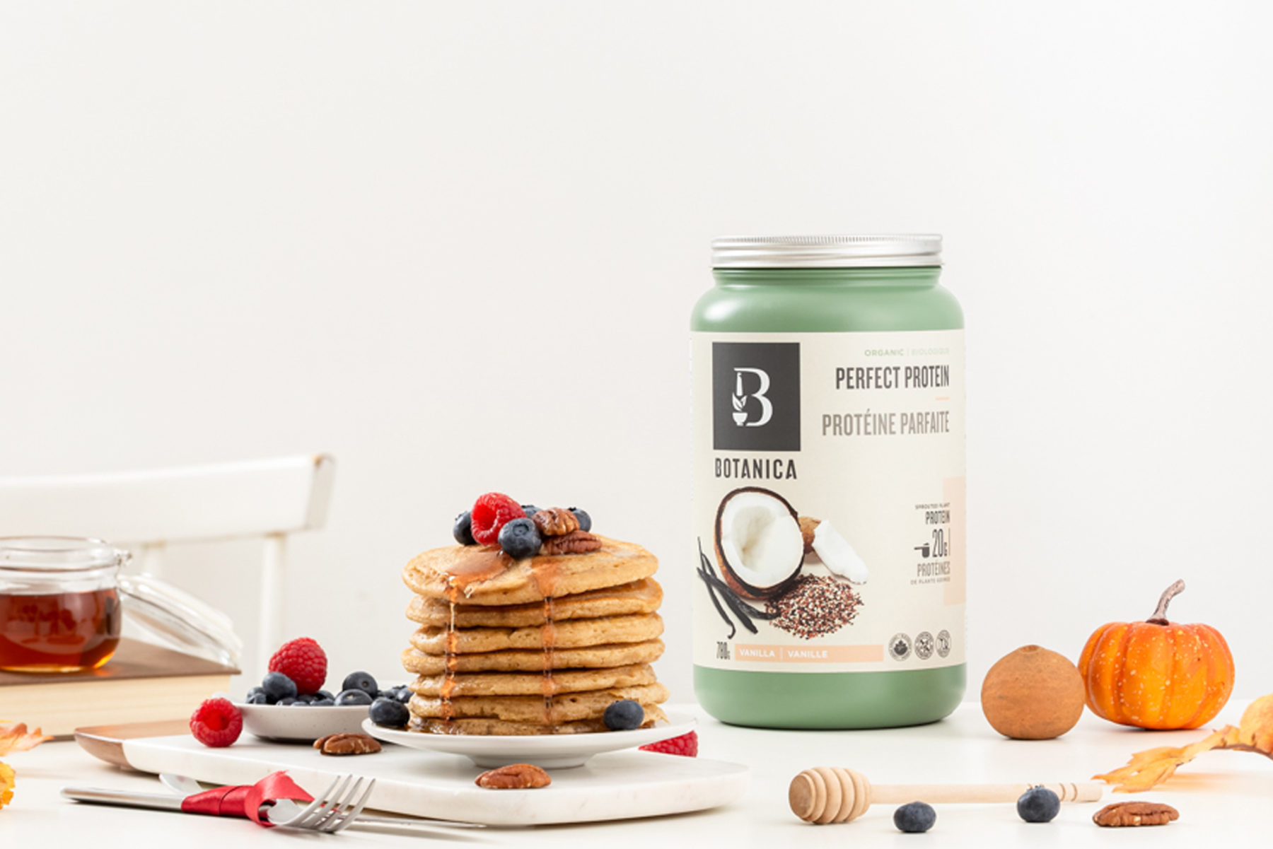 Protein pancakes made with Botanica Perfect Protein 
