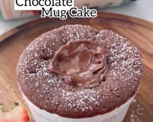 chocolate mug cake - banner
